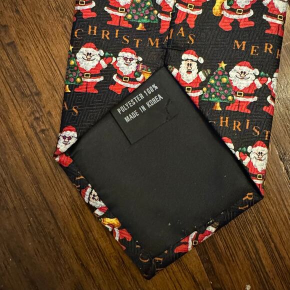 Lot of 3 Vintage Christmas Novelty Ties – Santa & Snowman Prints Holiday Necktie - Picture 5 of 7